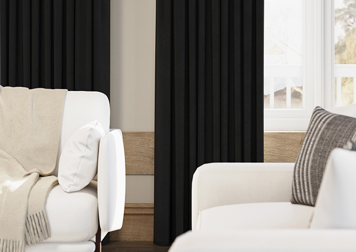 Chenille (Blackout) Pencil Pleat, Nightfall - Ready Made Curtains - Image 6